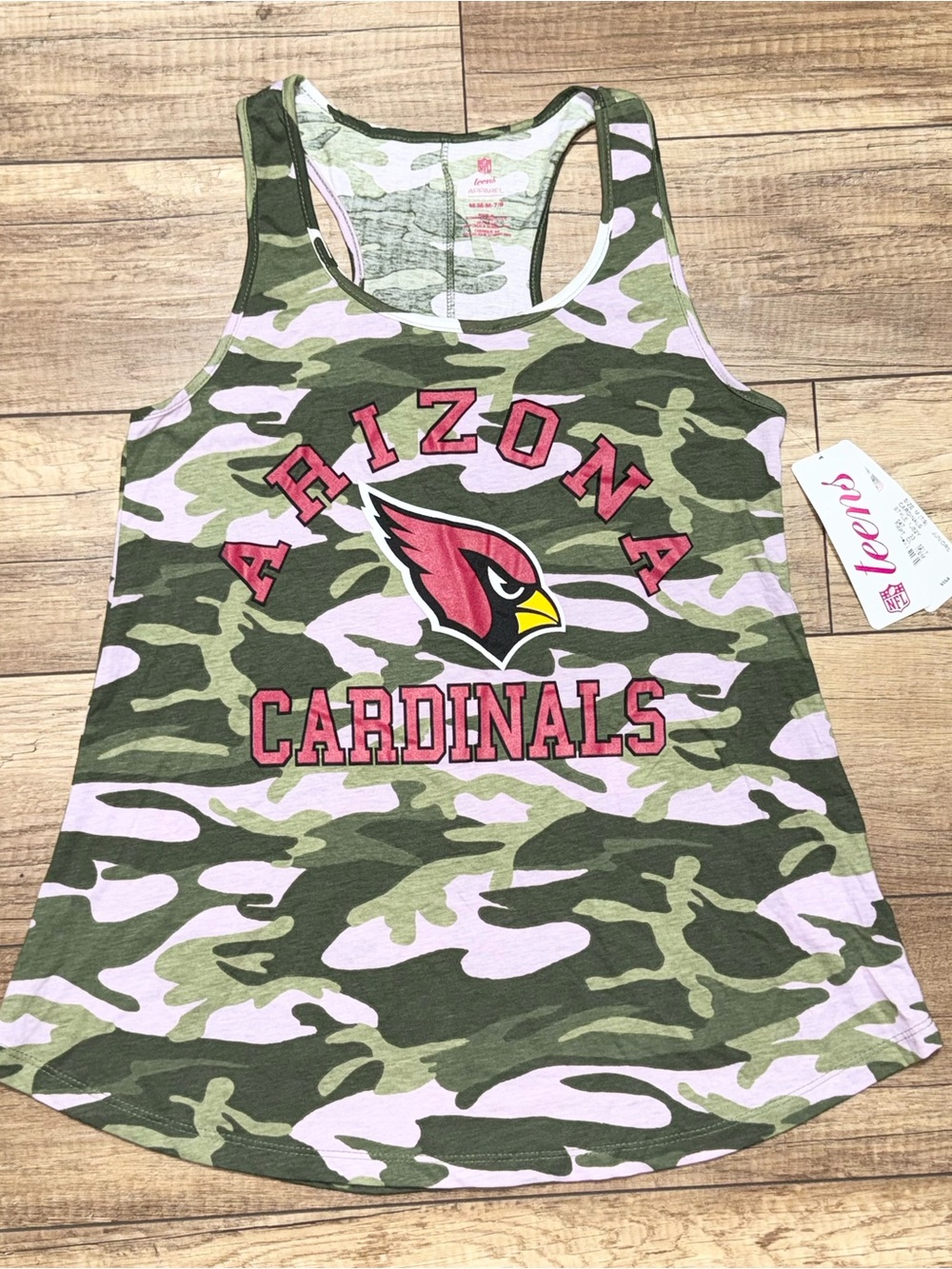 Arizona Cardinals Camouflage NFL Salute To Service Racerback Tank Top Womens M